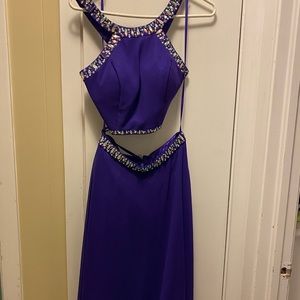 two piece long dress